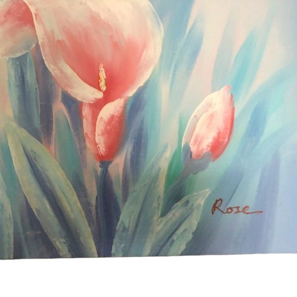 3 Piece Hand Painted Calla Lily/ Magnolia Paintings Set - Picture 5 of 9